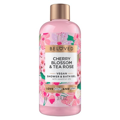 Beloved Mini Shower &#38; Bath Gel - Floral Cherry Blossom &#38; Tea Rose - Travel Size - 3 fl oz_0