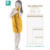 American Soft Linen Pleated Collection 100% Combed Cotton Luxury 6 Piece Towel Set, Zero Twist Ultra Soft and Plush Towels for Bathroom - 4 of 4