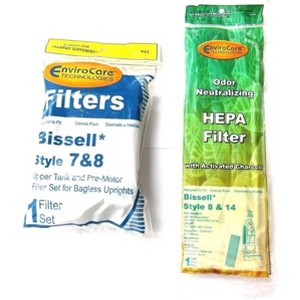 EnviroCare Replacement Vacuum Cleaner Filter Set Designed to fit Bissell Style 7/8/14 Upright Vacuums. 1 HEPA Post Motor Filter and 1 Foam Filter - 1 of 1