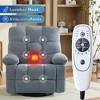 Oversized Massage Swivel Recliner Chair with Rocking Function, Lumbar Heating, Side Pocket, and USB Charge Port - 4 of 4
