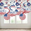 Big Dot of Happiness Stars & Stripes - Memorial Day, 4th of July & Labor Day USA Patriotic Party Hanging Decor - Party Decoration Swirls - Set of 40 - 3 of 4