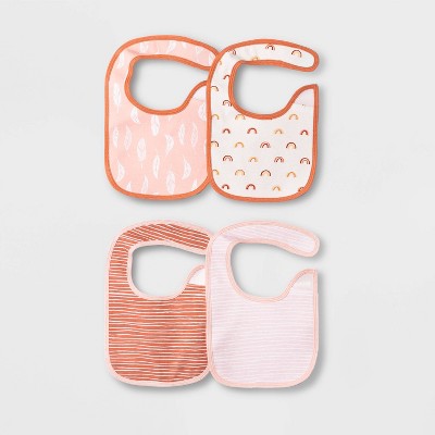 Image of Baby Girls' 4pk Earth & Sky Bib - Cloud Island™ Pink