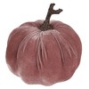 Northlight Velour Pumpkin Glittered Fall Harvest Decoration - 6.25" - Light Plum Purple - 4 of 4