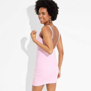 Women's Scoop Back Ribbed Mini Bodycon Dress - Wild Fable™