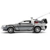 DeLorean Brushed Metal Time Machine with Lights "Back to the Future" (1985) Movie 1/24 Diecast Model Car by Jada - 3 of 4