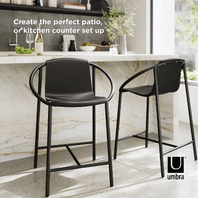 Ringo Black Metal Counter Height Barstool