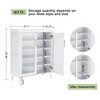5-Tier Shoe Cabinet with Glass Doors, Entryway Shoe Organizer with Adjustable Shelves, - 3 of 4