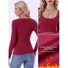 INSPIRE CHIC Women's Long Sleeve Undershirts Slim Fit Scoop Neck Top Stretchy Soft Thermal Layering Shirt Base Layer Tee - 4 of 4