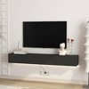 Floating TV Stand Wall Mounted with 16 Color LEDs, 69" Modern TV Stand, Floating TV Cabinet Entertainment Center for 55 60 65 Inch TV, Black - 3 of 4