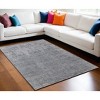 Gray and Silver Abstract Hand Woven Worn Faded Area Rug - 2 of 4