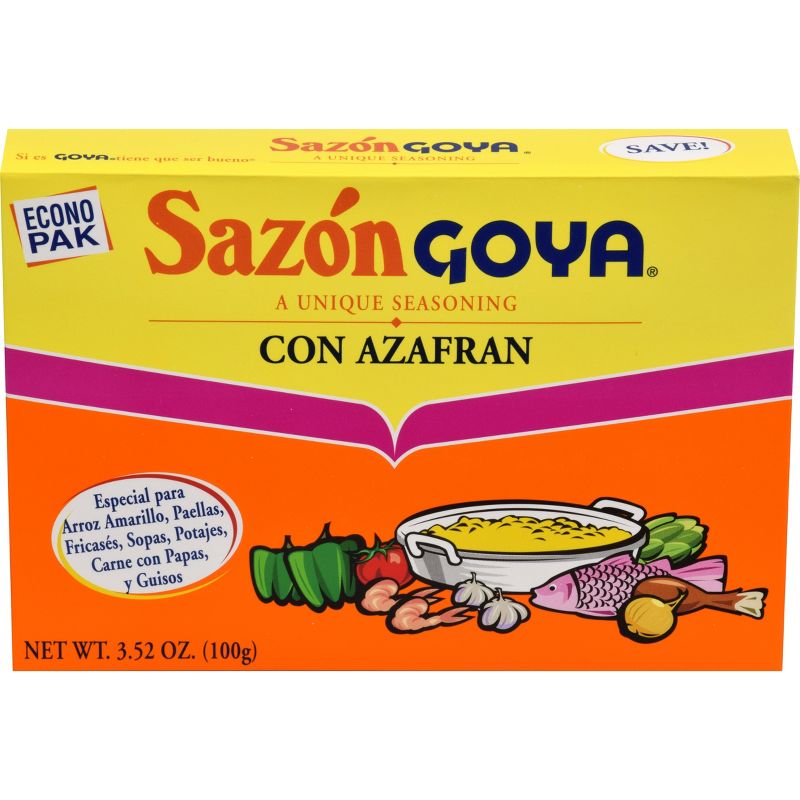 Sazon Goya Unique Seasoning with Azafran - 3.52oz, 1 of 5
