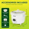 AROMA® 6-Cup Rice Cooker & Food Steamer with Bonded Granite® Nonstick Ceramic & Pop-Up Steam Tray - White Refurbished - 3 of 4