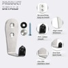 Phiestina 10-Pack Stainless Steel Hooks for Bathroom & Home Storage - 2 of 4