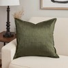 TopComfy Support Pillow Homey Cozy Velvet Throw Pillow with Deep Forest Green Shine for Elegant Decor, Green, 17"*17"*10" - 2 of 4