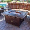 Outdoor Propane Aluminum Fire Pit with Scroll Design - AZ Patio Heaters - 3 of 4