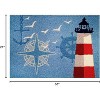 Jellybean Ocean Outpost Indoor/Outdoor Red White Lighthouse Compass Anchor Accent Rug - 3 of 3