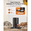 WOPET Automatic Cat Feeders 2 Cats Timed Cat Feeder with Stainless Steel Bowl black - 2 of 4