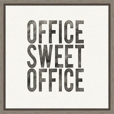 Office Sweet Office Earth Tones Canvas Typography Print