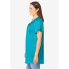 Woman Within Plus Size Short-Sleeve V-Neck Crinkle Tunic - 4 of 4