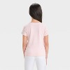 Girls' Hello Kitty Pointelle Americana Short Sleeve T-Shirt - Pink - 3 of 4