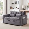 NicBex Convertible Sofa Bed Loveseat Couch with Storage & Detachable Backs,Upholstered Velvet Sleeper Sofa for Living Room,Bedroom - 2 of 4
