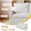 Lycvki 93" Modern 3-Seater Sofa Couch with Deep Seats and Removable Slipcover - 4 of 4