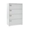 Flora 4 Drawer Metal Label Frame Filing Cabinet with Secure Locking Mechanism| ART OF LIVING DESIGNS-White - 2 of 4