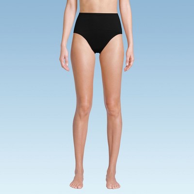 Lands' End Women's Chlorine Resistant Smoothing Control High Waisted Bikini Bottoms