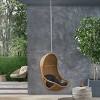 Orville Indoor/Outdoor Wicker Hanging Chair with 8' Chain: Plush Cushions, Transitional - Christopher Knight Home - 2 of 4
