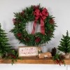 Northlight Real Touch™️ Pre-Lit Rosemary Emerald Angel Pine Artificial Christmas Wreath - 30" - Clear LED Lights - 3 of 4