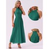 INSPIRE CHIC Women's Sleeveless Halter Neck Elegant Wedding Cocktail Dressy Jumpsuits - 2 of 4