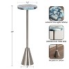 Kate and Laurel Sitara Glam Drink Table, 8x8x23, Silver - 2 of 4