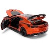 2024 Chevrolet Camaro ZL1 1LE Orange Metallic with Black Stripes "Bigtime Muscle" 1/24 Diecast Car Model by Jada - 4 of 4
