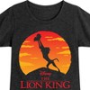 Girls' Disney Baby Simba at Pride Rock Fitted Short Sleeve Graphic T-Shirt - Heather Black - Large - 2 of 4