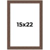 PosterPalooza | 15x22 Wide Barnwood Picture Frame, UV Acrylic, 6 Finishes - Grey, Brown, White, and Black - 2 of 4