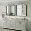 Apmir 30 in. W x 30 in. H Rectangular Aluminum Alloy Framed and Tempered Glass Wall Mirror in Matte Black - 2 of 4