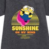 Girls' - Despicable Me Minions - Sunshine On My Mind Graphic Short Sleeve Fleece Dress - 2 of 3