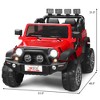 Costway 12V  Kids Ride on Truck 2 Seater  Electric Vehicle with Parental Remote Control LED Lights Music - 4 of 4