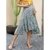Clearlove Women's High Waist Floral Print Maternity Dress Maxi Skirt Flowy Swing A Line Long Skirts - 2 of 4