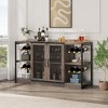 Whizmax Wine Bar Cabinet, Liquor Cabinet for Liquor and Glasses, TV Stand & Wine Cabinets with Storage for Dining Room, Living Room, Kitchen - 3 of 4