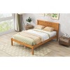 Streamdale Platform Bed Frame with Headboard, Wood Slat Support, No Box Spring Needed, Full, Oak - 4 of 4