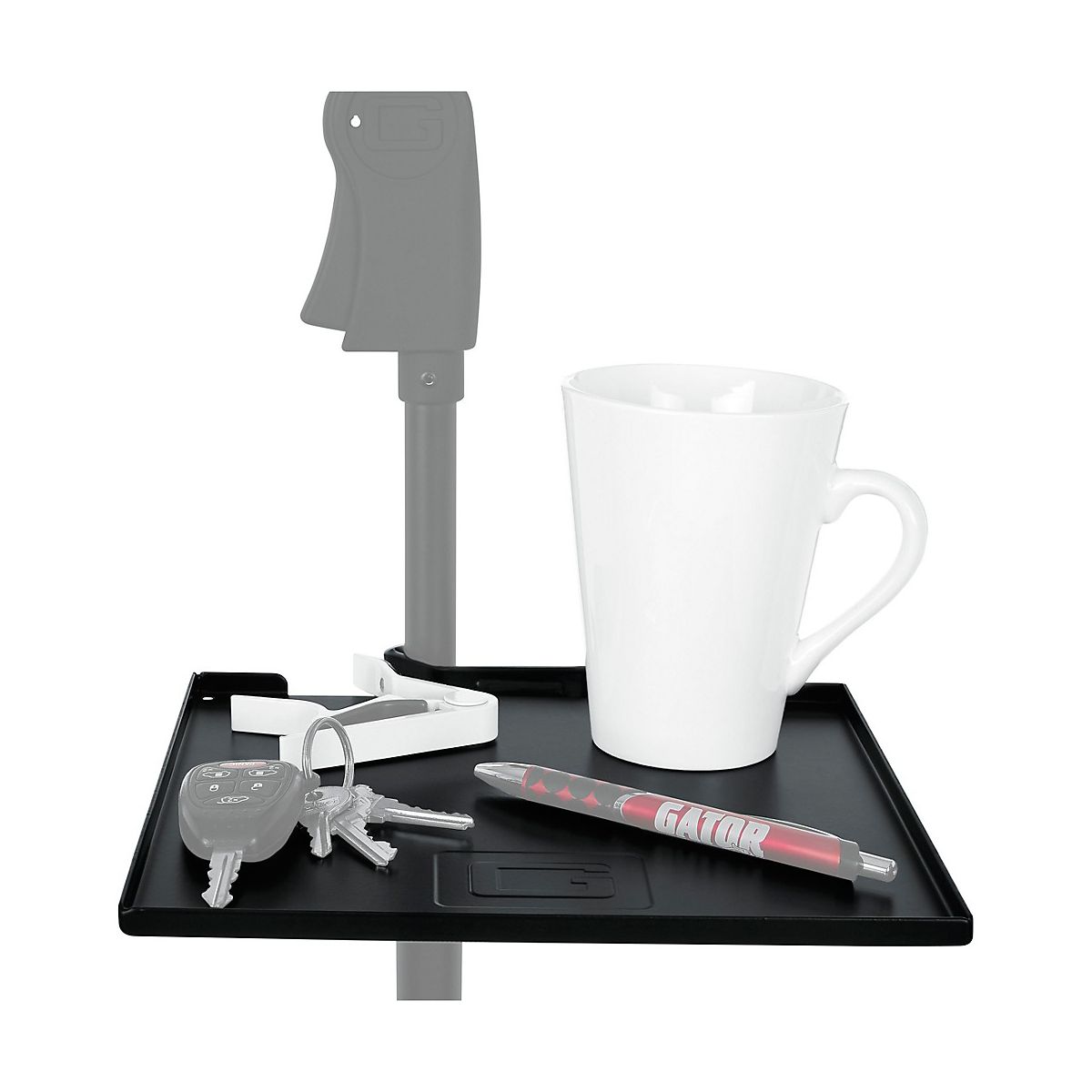 Gator GFW-SHELF0909 Gator Frameworks small microphone stand clamp-on utility shelf, capacity up to 10lbs. - thumbnail 6
