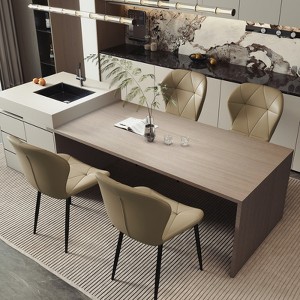 Dining Chairs,Modern Dining Room Chair Diamond Leather with Wooden and Metal Frame - 1 of 4