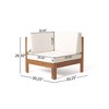 NicBex 4-Piece Sectional Couch with Coffee Table, V-Shaped Outdoor Patio Sofa Set, Acacia Wood Outdoor Sofa Set with Cushions - 3 of 4