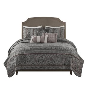 ChicFurnit Bedding Set Elegant Jacquard Quilt with Embroidered Pillows for Stylish Home Decor, Multicolored, 15.35"*17.72"*9.84" - 1 of 4