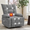 Power Lift Recliner Chair - Electric Massage & Heat Recliner with 45° Assist Stand, Swivel Rocker with Cup Holders - 3 of 4