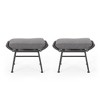 Modern Boho Ottoman Foot Stool Vanity Stool, Rectangle Montana Ottoman With Steel Legs, Foot Rest Ottoman Makeup Stool - 3 of 4