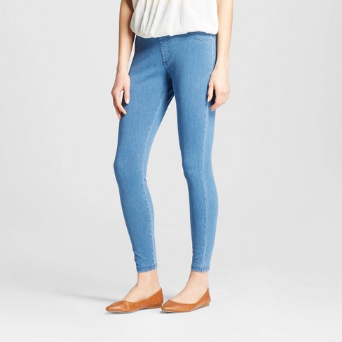 Women's High Waisted Jeggings - A New Day™ Light Blue L