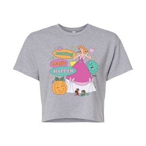 Women's - Disney Princess - Cinderella Making Magic Happen Cropped Graphic T-Shirt - 1 of 4