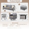 XIZZI Modular Outdoor Swivel Sectional Sofa Set, UV-Resistant Modular Lounge Set w/ Swivel Chairs, Side Table & Optional 3-Seat Sofa, Ottoman, Firepit - 2 of 4